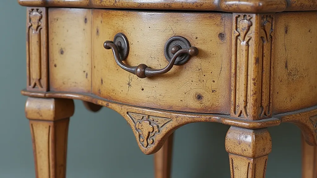 Antique furniture finish crazing