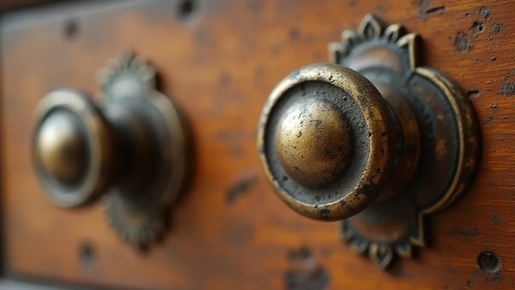 Antique Georgian brass drawer pulls