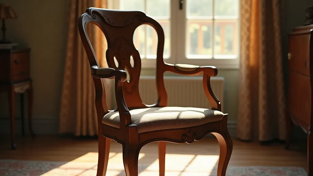 A restored antique chair
