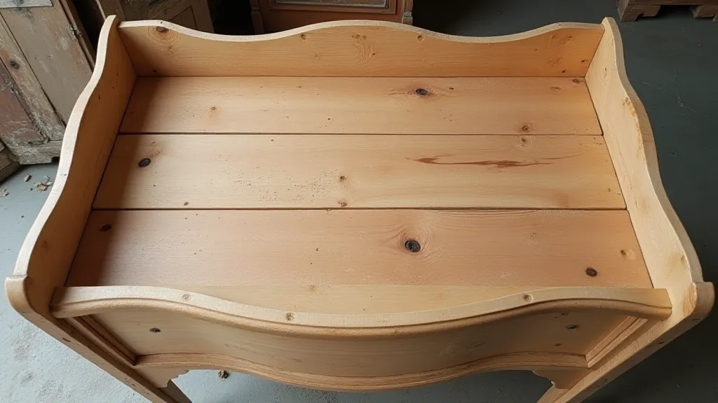 Furniture with stripped finish