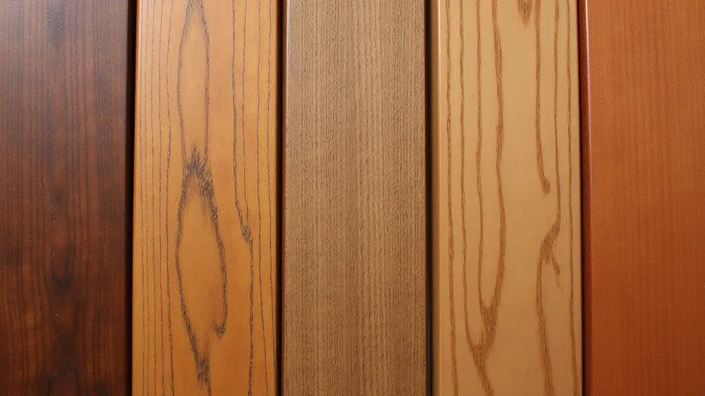 Variety of wood types used in antique furniture